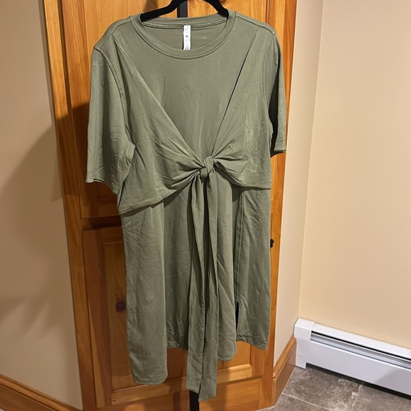 Lululemon Cotton Wrap Front Tee Shirt Dress NEW - Picture 3 of 7
